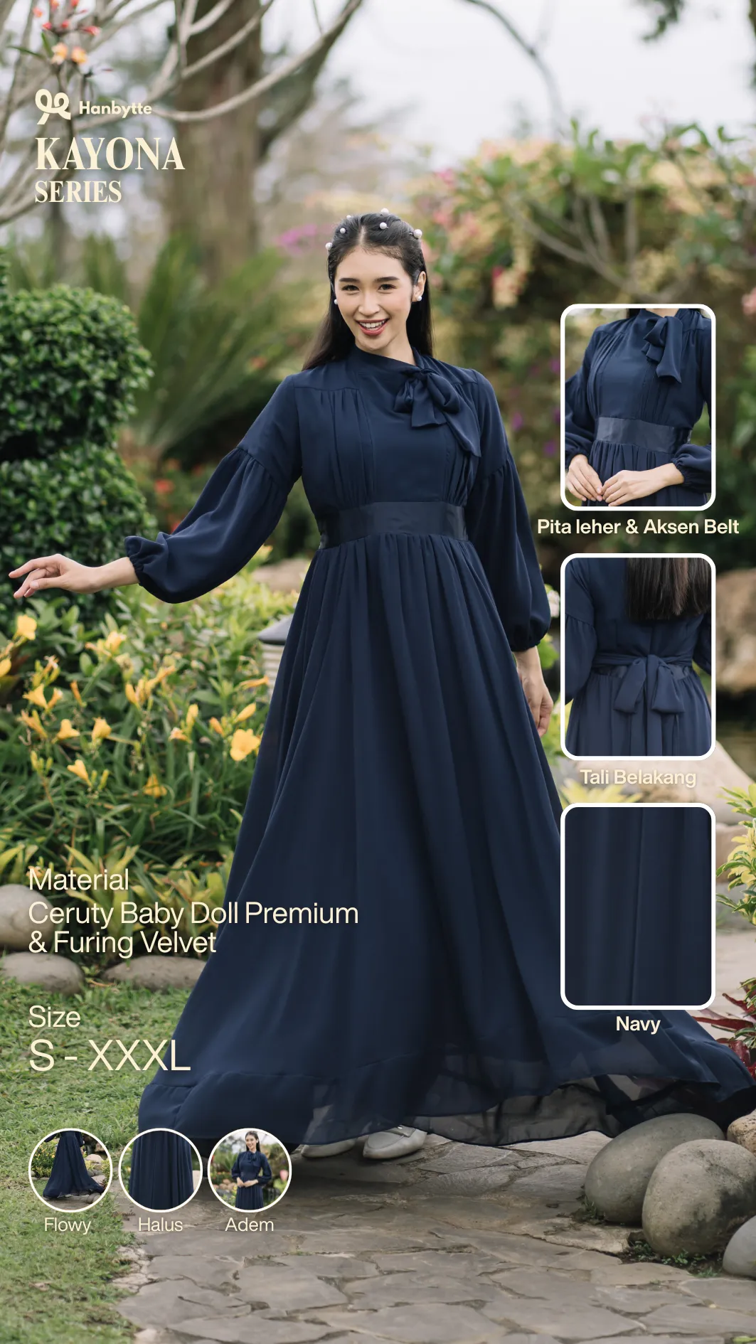 kayona dress vintage navy
